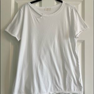 Like New Anthropologie T.la Distressed White Tee
